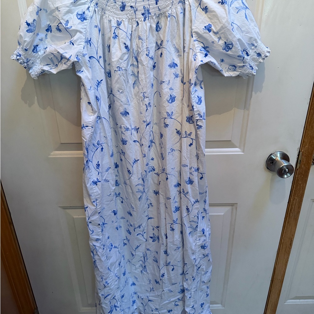 Hill House Nap Dress, Blue and White